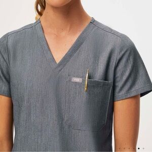 FIGS Grey Scrub Top
